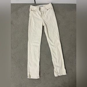 cream colored zara jeans size US 4